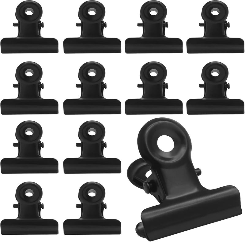Coufce 40 Pack Small Bulldog Clips 0.78 Inch Metal Hinge Clips Hinge Binder Clips Clamps Ideal for Drawings Tags, Bags, Drawings, Crafts, Office, and Home Kitchen (Black) - Image 1